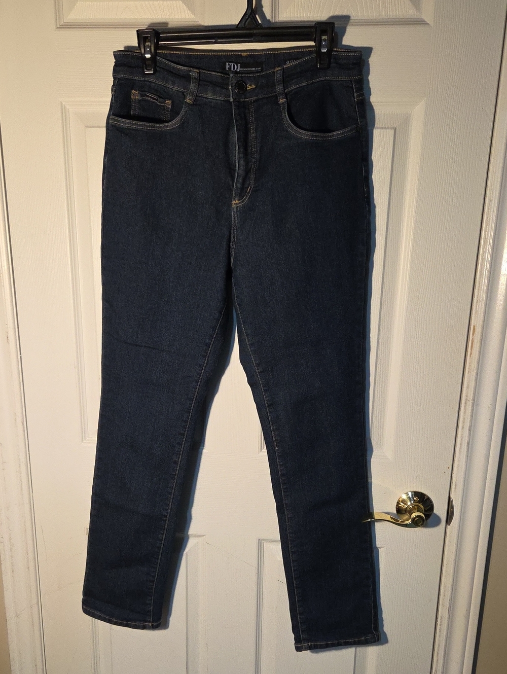 FDJ French Dressing Jeans Women's Dark Blue Straight Leg Jeans Sz 12
